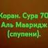 Коран сура 70 аль Мааридж ступени