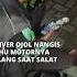 PILU Driver Ojol Di Bogor Menangis Seusai Motornya Dicuri Saat Salat Di Masjid Cuma Sisakan Helm