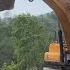 Mountain Road Construction Excavator Videos Construction Site Skillful Operator HeavyMachine