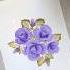 Purple Roses In Acrylics Wocol Shorts
