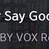 Never Say Goodbye BABY VOX Re V KY 81723 KY KARAOKE