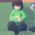 MMD Chara Wants Sleep With Frisk And Sans