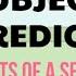 Subject And Predicate Parts Of A Sentence