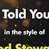 Rod Stewart Have I Told You Lately Karaoke Version From Zoom Karaoke