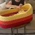 Sunset Themed Crochet Moses Basket Crochetmosesbasket Crochet Crochetaddict