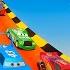 Cars Extreme Ramp Challenge McQueen Mater Chick Hicks Mack Miss Fritter Storm Friends Long Jump