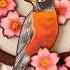 Hand Painted Robin Cookie Made With Royal Icing And Edible Paint Chocolatecookies Birds Cookies