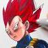 ASMR Drawing VEGETA Super Saiyan GOD Shorts