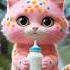 Dinka Chika Dinka Chika Cute Pink Kitten Catdancing Babycat Kitten Dudidudidam Shorts
