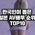 한국인이 뽑은 일본 AV배우 순위 TOP10 2024년 3월