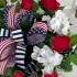 Patriotic Grave Saddle Rachelsuniquecrafts Gravesaddle Cemeteryflowers Patriotic PatrioticDecor