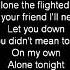 Paul Delph On My Own Alone Lyrics