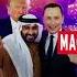 Desert Deals Trump And Elon Celebrate In Qatar With Crown Prince Mohammed Bin Salman AI Meme