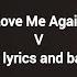 Love Me Again V Karaoke With Lyrics And Backing Vocals