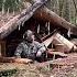 WAITED Out A Light RAIN In A TINY Underground Log Cabin This COZY SHELTER Will SAVE Your LIFE