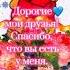 Спасибо друзья за то что Вы у меня есть