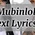 Massa X Mubinlolo O Lov Text Lyrics