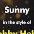 Bobby Hebb Sunny Karaoke Version From Zoom Karaoke