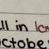 We Fell In Love In October Sped Up