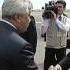 Kazakhstan Foreign Minister Erlan Idrissov Meets Turkmenistan President Gurbanguly Berdimuhamedov At Astana Airport