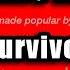 Survivor Burning Heart Karaoke Version