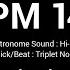 Metronome BPM 140 Hi Hat Triplet