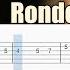 Mozart Rondo Alla Turca Guitar Tab Tutorial