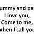 Mummy And Papa I Love You Rhyme With Lyrics I English Learning Videos For Kids Toddlers