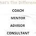 Understanding The 4 Roles Coach Mentor Advisor Consultant