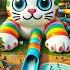Evolution Of Cat Big Water Slide Maiw Milky Cat Cute Love Shorts