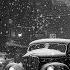 Timeless Winter Jazz In 1950s New York Big Band Music Snow Covered Streets With Classic Cars