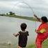 Village Lady Catching Big Monster Fish In Big Canal And Used Poper Food Bass Fishing
