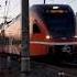 Красивый закат и дизель поезда на станции Аэгвийду Beautiful Sunset And DMU Trains In Aegviidu