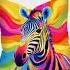 Rainbow Zebra Luxury Scatter Unleash Your Style