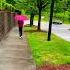 Rainy Day Pink Umbrella Walk Evening Shorts