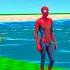 Red HORSE SPIDERMAN Crossing On RAINBOW FOUNTAIN Bridge With Horse Superheroes Rescue Animals Game