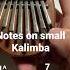 Notes On Small Kalimba