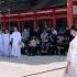 神社中的公开 演武 日本枪术第一的 宝藏院流 十文字枪 对阵 大身枪