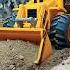 JCB In Action Bulldozer Loading Soil Into A TATA Truck Excavator Scale Model Miniature Machine