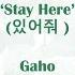 Stay Here 있어줘 Gaho Lyrics