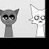 Cute Wenda And Grey Animation Cat Wenda Grey Sprunki