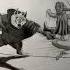 Puss Becomes Death Art Drawing Emielhunswijk