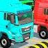 TRANSPORTING PIXAR CARS FRUITS WITH COLORED JOHN DEERE Vs CLAAS Vs TRACTORS BeamNG Drive 962