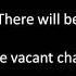 The Vacant Chair Sung