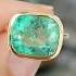 How We Designed A BespokeChic Modern 5 56CT Colombian Emerald Solitaire Ring For Our Client