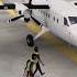 Small Size Plane Landing In Prague Airport