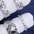 Chanel Coco Crush Ring Three Size 18k White Gold With Diamond