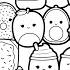 Coloring Squishmallows Food Sweet Treats Breakfast Coloring Pages Squishmallows Food Plushies