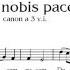 Dona Nobis Pacem Canon Score