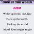 Lisa FXCK UP THE WORLD Lyrics Fxckuptheworld Lisa Alterego Lisanewsong Shortvideo